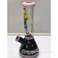 Pink Wrapped Edge Becher Bongs mit leuchtender Animation